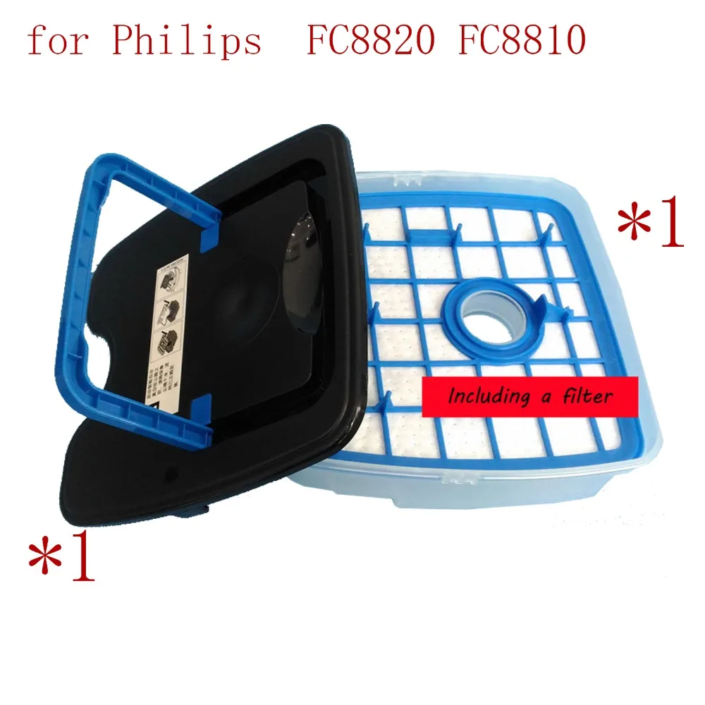 

1 pcs filter + 1 pcs dust box for Philips Robot FC8820 FC8810 robot Vacuum Cleaner Parts.