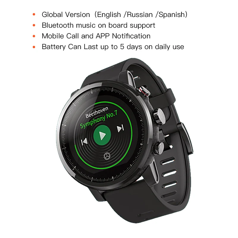 Смарт часы Huami Amazfit Stratos 2 мужские водонепроницаемые до 5 атм с GPS монитором