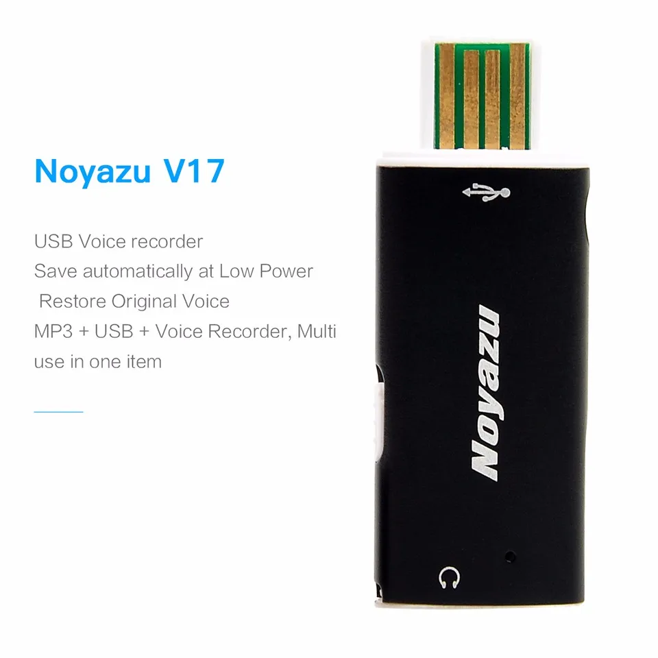 NOYAZU V17 профессиональный 8 ГБ Цифровой диктофон VOR диктофон USB цифровой Аудио Диктофон с голосовой активацией mp3-плеер