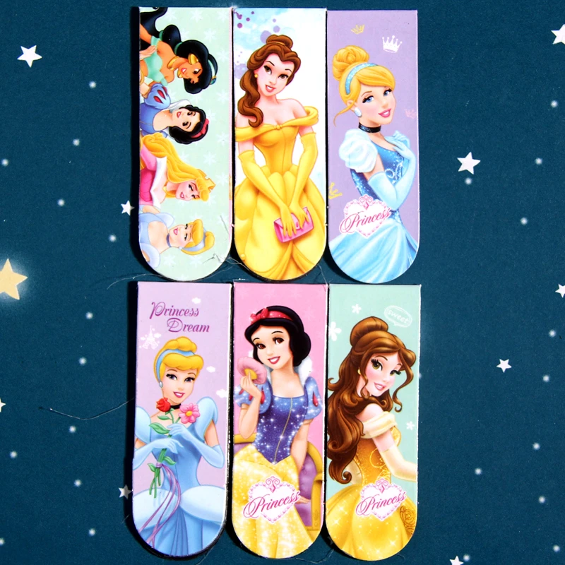 

6pcs/set Double faced pattern catoon Frozen Sisters bookmark book bookmarks for books metal bookmark Bookmarks creative supplies