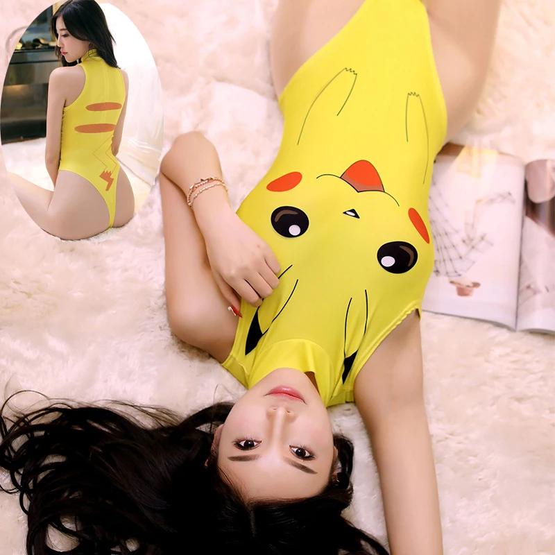 

Adult Pokemon Pikachu Swimsuits Women/Girls Sexy Bikini Swimwear Bodysuit 3D printing Spiderman Jumpsuits Cosplay Costumes