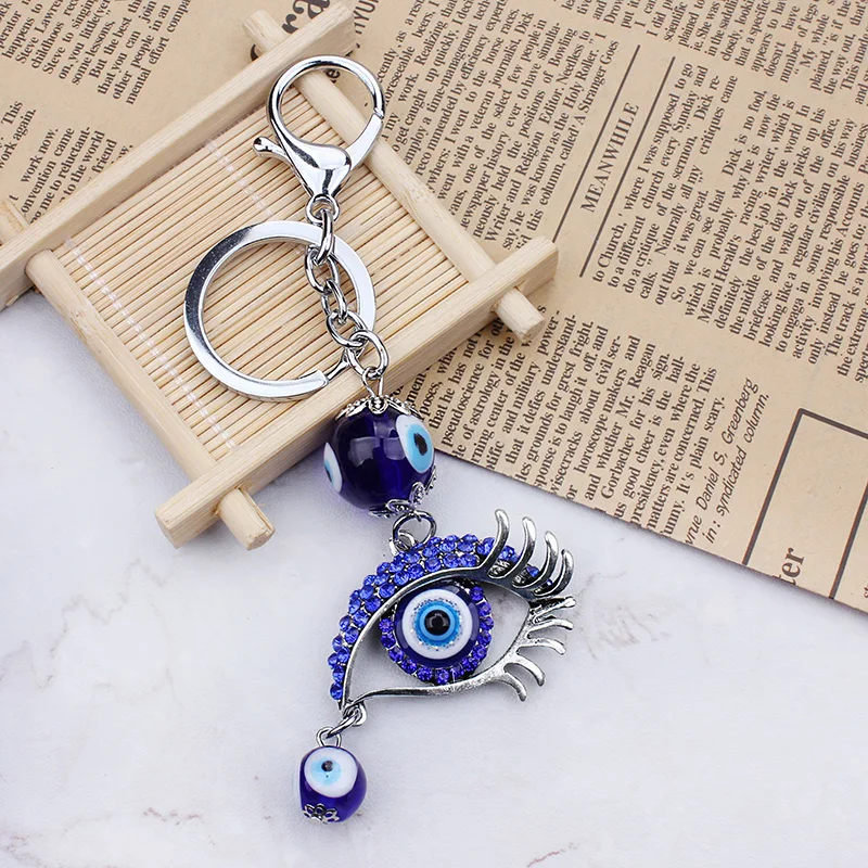 

1pc Fashion Lucky Evil Eye Keychain Keyring For Family Best Gift 15cm