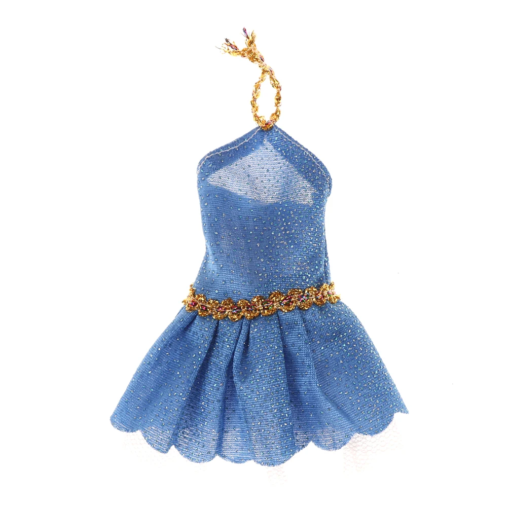 Cute Blue Princess Dress Beautiful Handmade Party Clothes Dress for Girl Doll Gift For Kids Children Girls For 28CM-30CM Doll