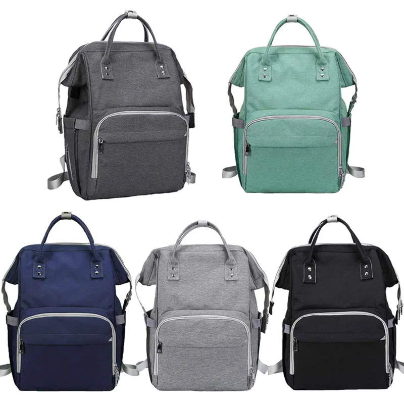 

Waterproof Diaper Bag Without LOGO Travel Backpack With USB Interface For Baby Care Baby Bags For Mom