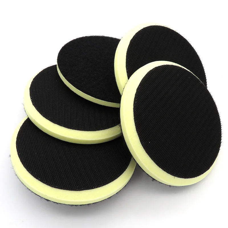 5PCS 5" 125MM PU Foam Interface Pad Chamfering Hook & Loop Sander