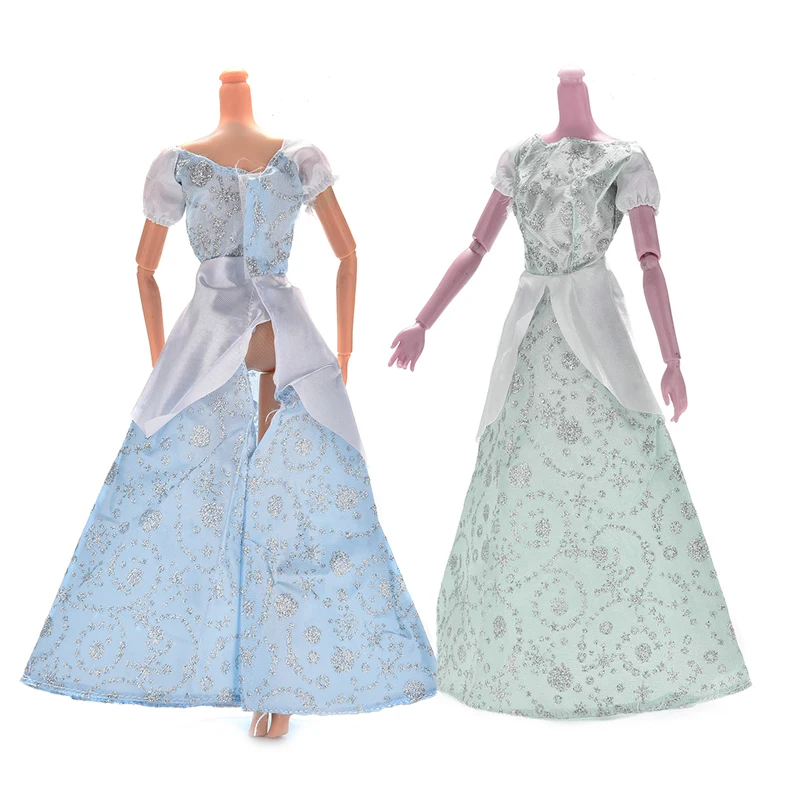 

Light Gray Princess Wedding Gown Dress for dolls Cinderella Dolls 1 Pcs