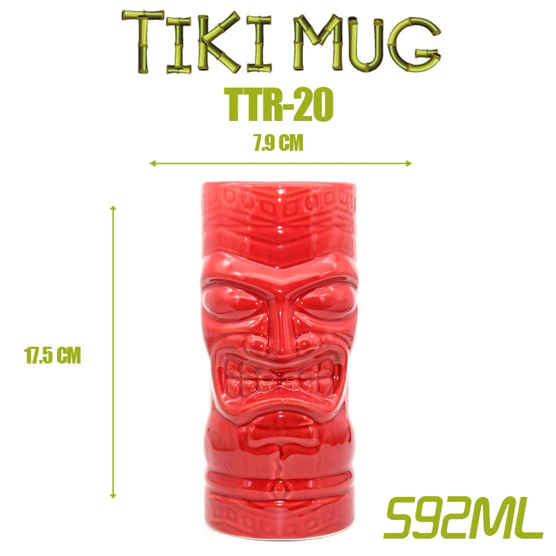 Гавайские кружки Tiki, Коктейльные кружки, пивные кружки, кружки для вина, керамические кружки Tiki, отлично подходят для коктейльных напитков, вечерние кружки