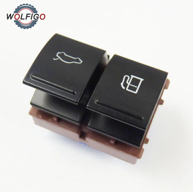WOLFIGO New Chrome Gas Fuel Tank Trunk Release Button Switch 35D959903 3C0959903BREH for VW