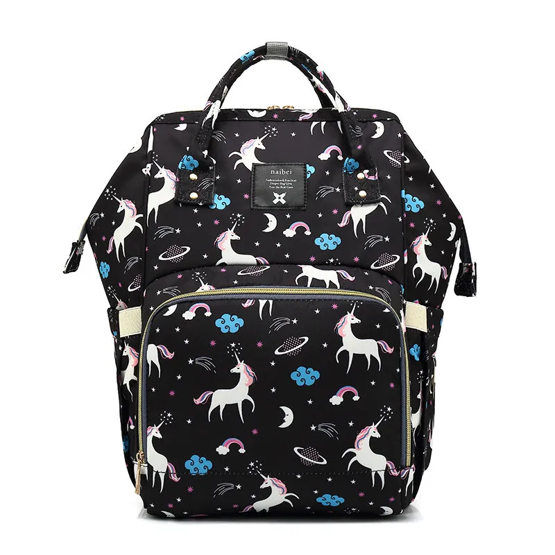 Unicorn Mummy bag multi-function large capacity waterproof backpack Backpack multi-function out of mother-to-child bag05