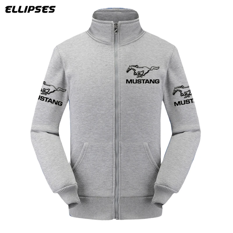 

Ford Mustang Hoodies Jacket Men and Women Mustang Logo Sweatshirt Protection Zipper Jacket Casual Coats Fall and Winter Hoodies