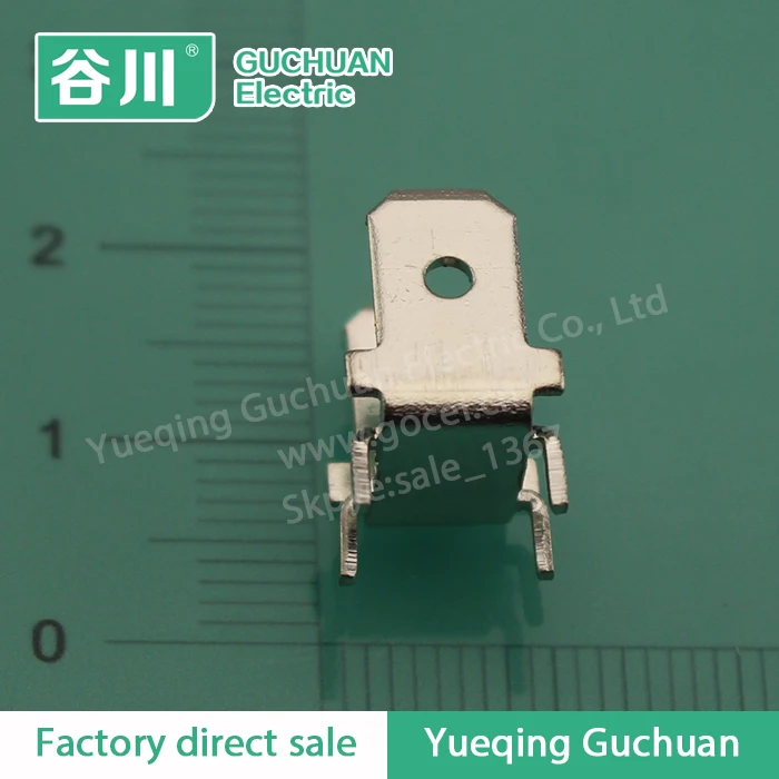 

double spade terminal circuit board PCB terminal lug DJ6138-6.3*0.8