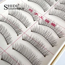 10 пар ручной работы натуральные Длинные Накладные ресницы макияж ресницы искусственные ресницы#217