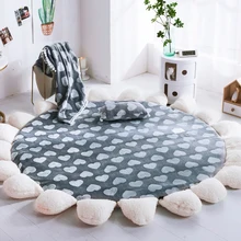 Abstract Nordic Fashion Round Carpet Coffee Table Bedroom Living Room Floor Rug Kids Mat Computer Chair Swivel Chair Cushion