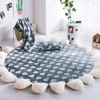 

Abstract Nordic Fashion Round Carpet Coffee Table Bedroom Living Room Floor Rug Kids Mat Computer Chair Swivel Chair Cushion