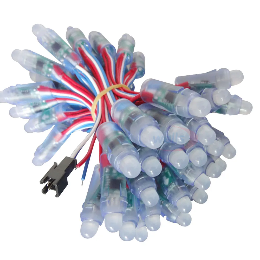 

50 Pcs Hi-Q 12mm WS2811 Full Color Pixel LED Module Light Waterproof IP68 DC5V