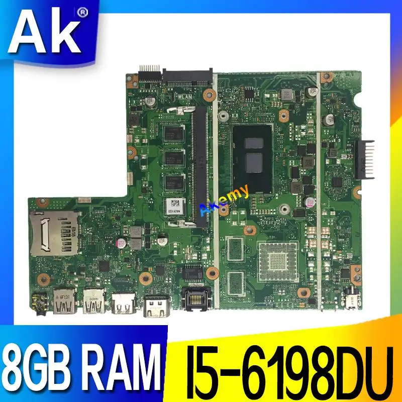 

X541UA MB._8G/I5-6198DU/AS 8GB RAM Mainboard REV2.0 For ASUS X541UVK X541UA X541UV Laptop motherboard 100% Tested free shipping