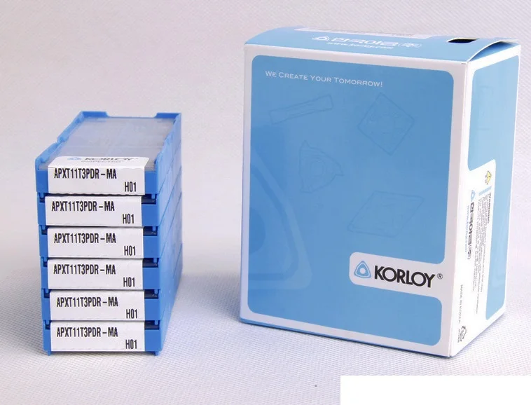 KORLOY токарные инструменты вставки карбида APXT11T3PDR-MA H01 вставки из карбида цемента для алюминия из Кореи фреза