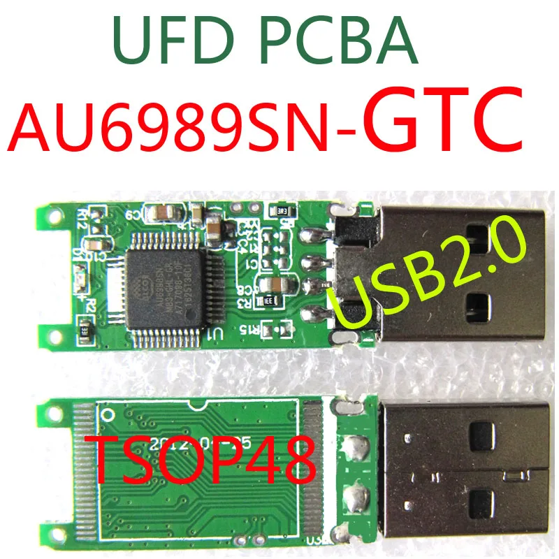 AU6989SN-GTC UFD PCBA, колодки TSOP48, USB флэш-накопитель PCB, ручка привод Печатный платы A, AU8989SN-GTC ручка привод Печатный платы, USB комплекты