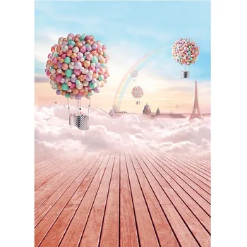 

Customized 10ft pink balloons wonderland photo backdrop for newborn photography portrait studio backgrounds