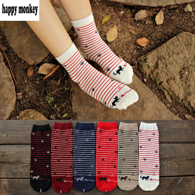 2015 10pieces = 5 pairs of new cat women socks,and all cotton women ankle socks.suitable for spring and summer gril socks