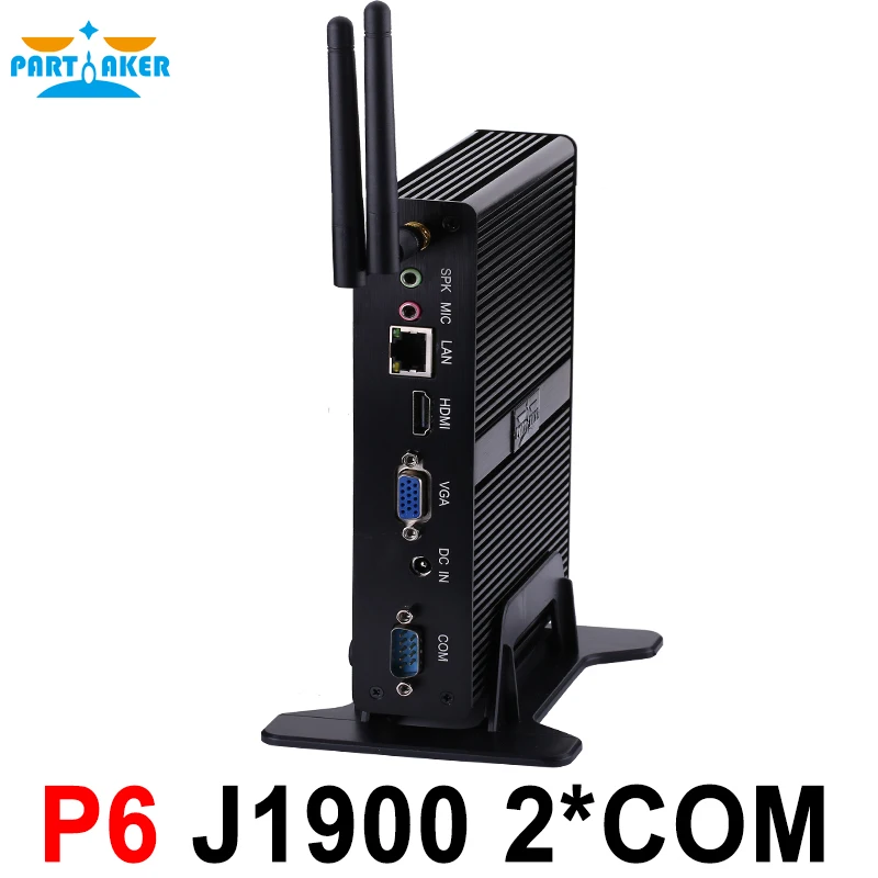  Partaker Intel Celeron j1900 mini pc quad core fanless pc with VGA HDMI support windows Linux Ubunt