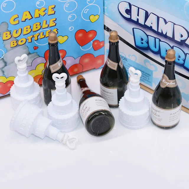 48pcs Mini Champagne Bubbles Wedding Party Decorations Love Heart 48pcs Mini Champagne Bubbles Wedding Party Decorations Love Heart Cake Shape Bottles Hy Birthday Festival Celebration