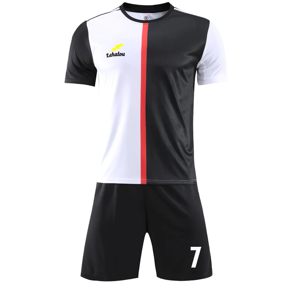 2019 Men & Boy Red Soccer Uniforms Juve Customize Football Jerseys Soccer Kit High Quality Printing Football Shirt Tracksuit