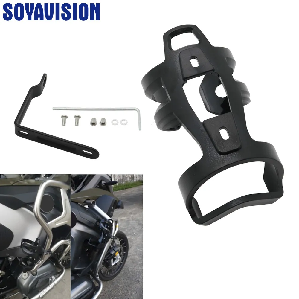 Black Motorcycle Bike Accessories Crash Bar Water Bottle Motorbike