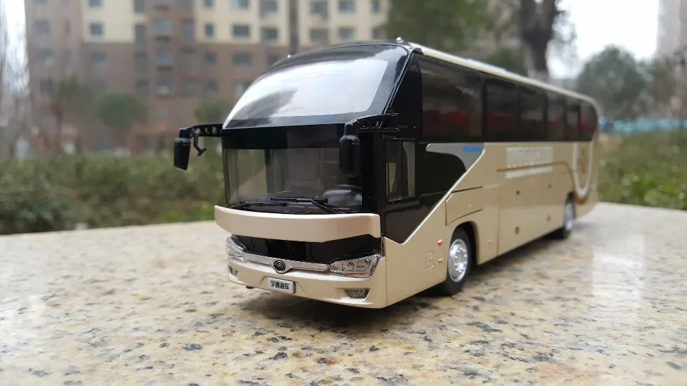 Коллекционная модель из сплава, подарок, 1:42, Yutong ZK6128HQB, двухэтажный, для путешествий, для транспорта, литья под давлением, игрушка, модель украшения