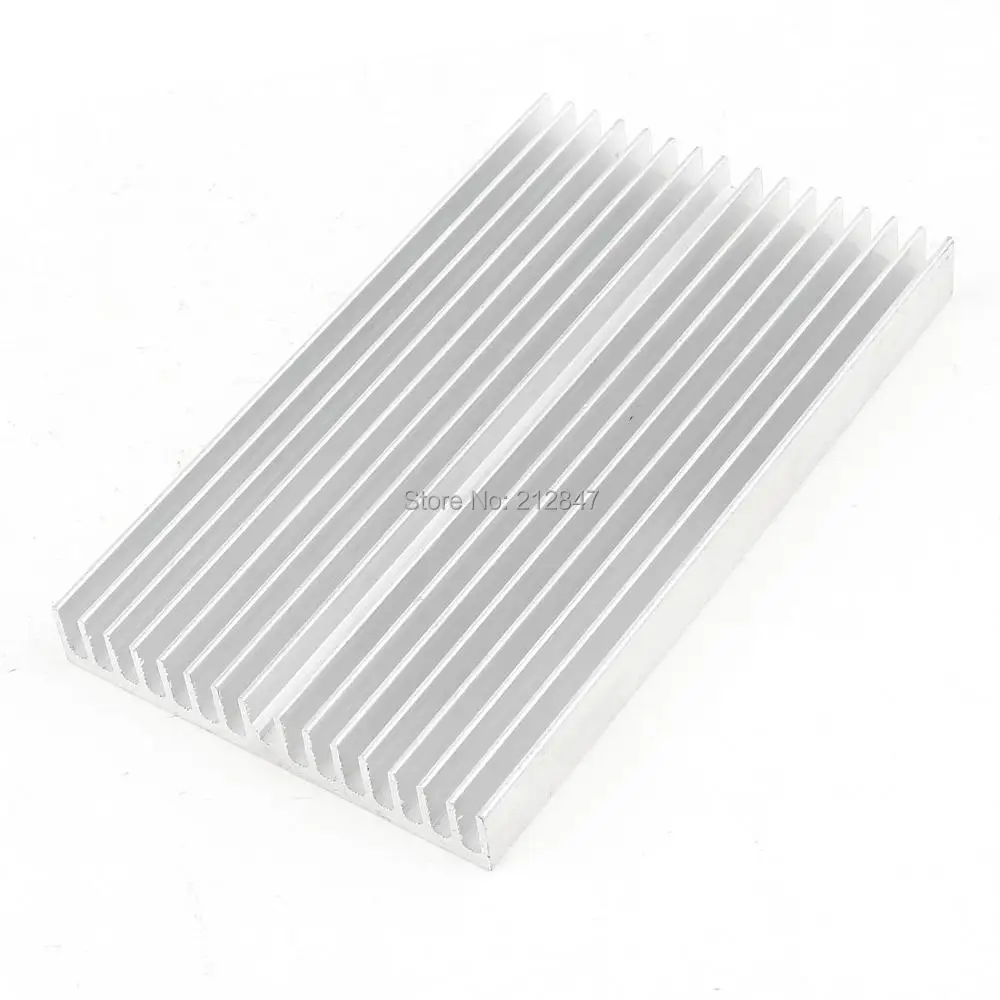 Silver Tone Aluminum Radiator Fin Heat Sink 100mm x 60mm x 10mmin
