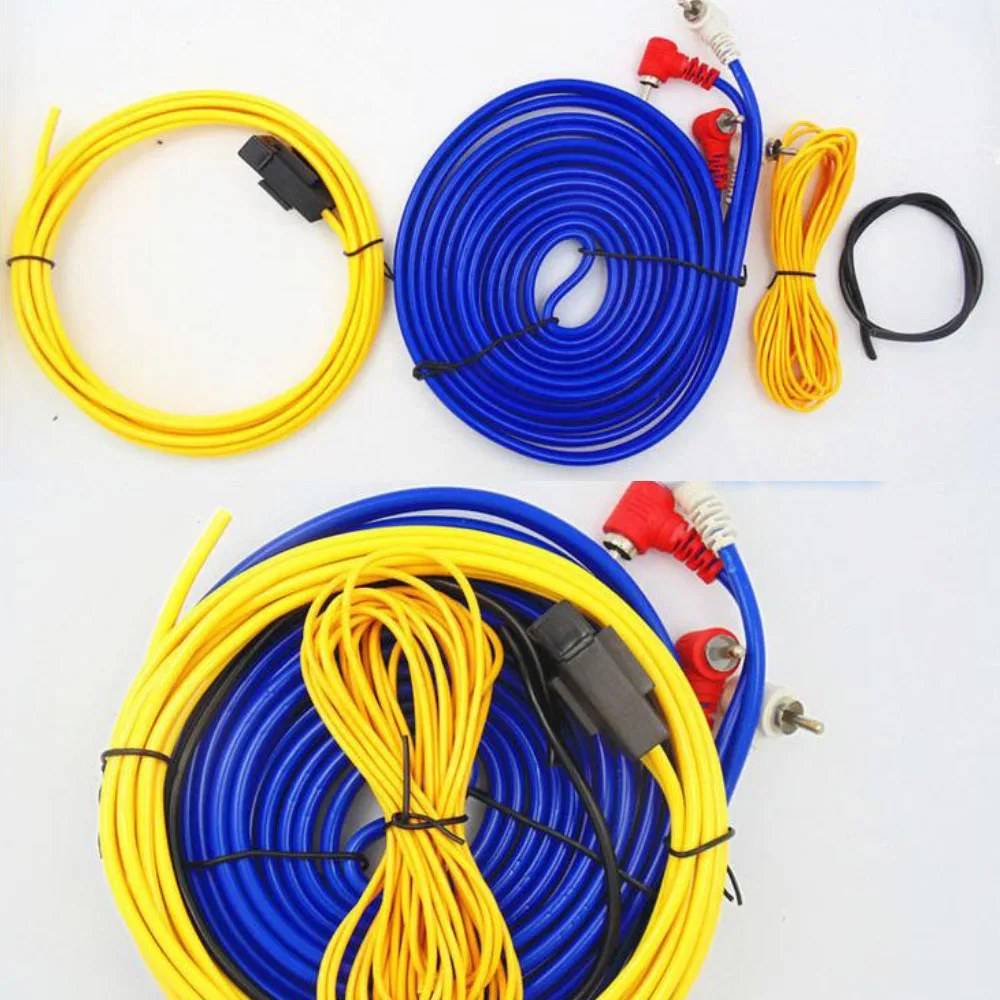 Автомобильный аудио проводка усилитель сабвуфер 60 Вт 4 м длина Профессиональный динамик Установка Провода кабели комплект