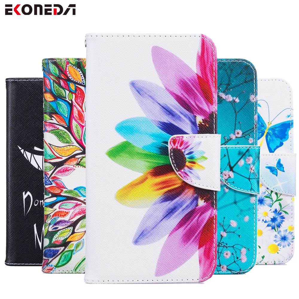 EKONEDA Leather Case For Samsung Galaxy J7 2016 Case J5 Wallet Flip Cover Samsung J5 2015 Case