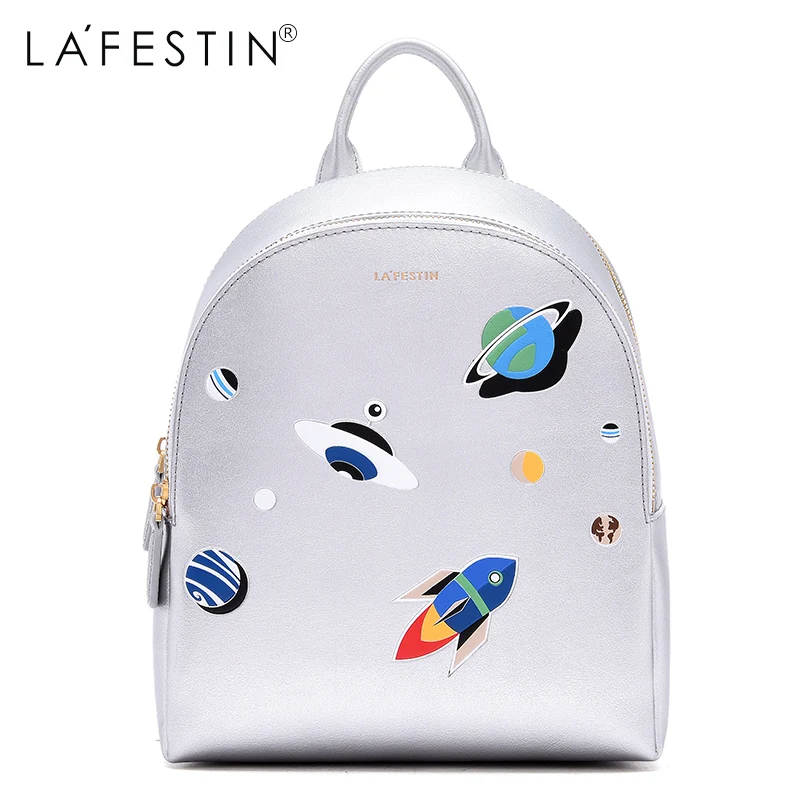 

LA FESTIN Backpack Genuine Leather Backpack Women Bags Preppy Style Backpack Girls School Bags Zipper Kanken Leather Backpack