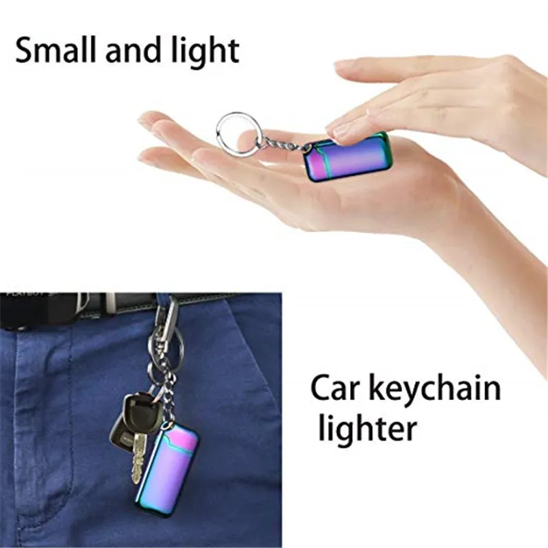 Mini-USB-Lighter-With-Keychain-Windproof-Rechargeable-Flameless-Eelectronic-Lighter-For-Cigarette-Encendedor-Plasma-Gadgets-Men (3)