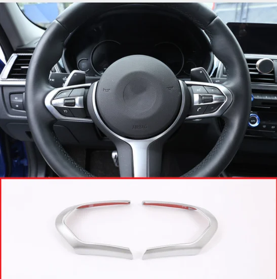 

ABS Chrome Car Steering Wheel Decoration Frame Cover Trim 2pcs For BMW M3 M4 M5 New 1 3 Series X5M F10 F15 F16 X2 F48 F20 2018