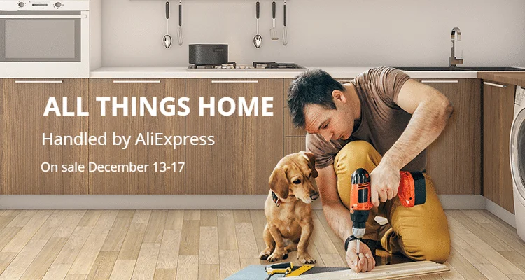 All things Home: Home & furniture, lights, home improvement, home appliances. Handled by AliExpress. On sale Dec 13-17.