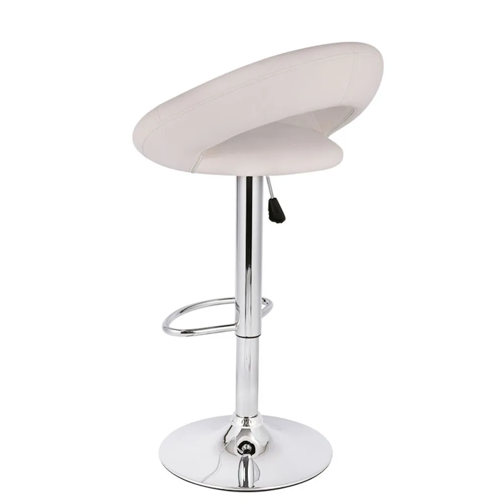 LANGRIA Set of 2 Gas Lift Height Adjustable Swivel Faux Leather Bar Stools Chairs with Crescent Shaped Backrest Bar Chairs07