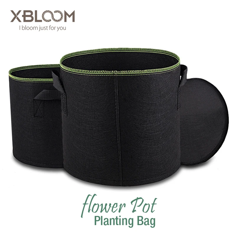 

Non Woven Tree Fabric Pots Grow Bag Root Container Plant Pouch black hand with planting flowers pot nonwoven bags Grows Culture