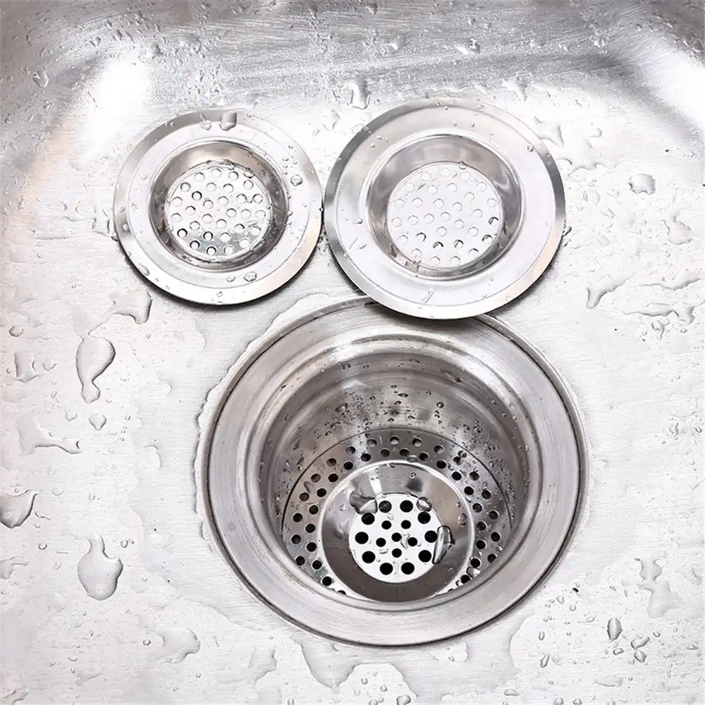 Stainless steel kitchen water sink cover silver floor drain cap