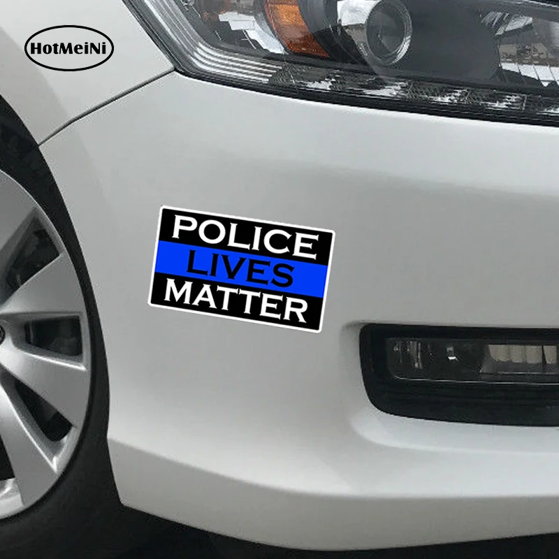 Тонкая наклейка HotMeiNi с надписью Police Lives Matter синяя линия для автомобиля грузовика