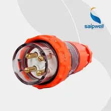 SAIPWELL 2014 New Hot Sale Waterproof Industrial Plug Socket 4Pin 32A 56P432