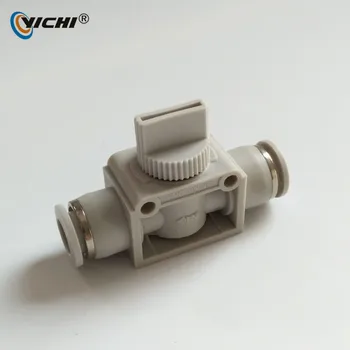 

YICHI Brand A Quality HVFF Manual Quick Connector Hand Value Pneumatic Fittings 4mm 6mm 8mm 10mm 12mm Light Grey
