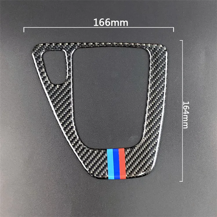 For bmw e90 e92 Interior Trim Carbon Fiber Gear Shift Control Panel Cover Sticker LHD Car styling 3 series accessories (1)
