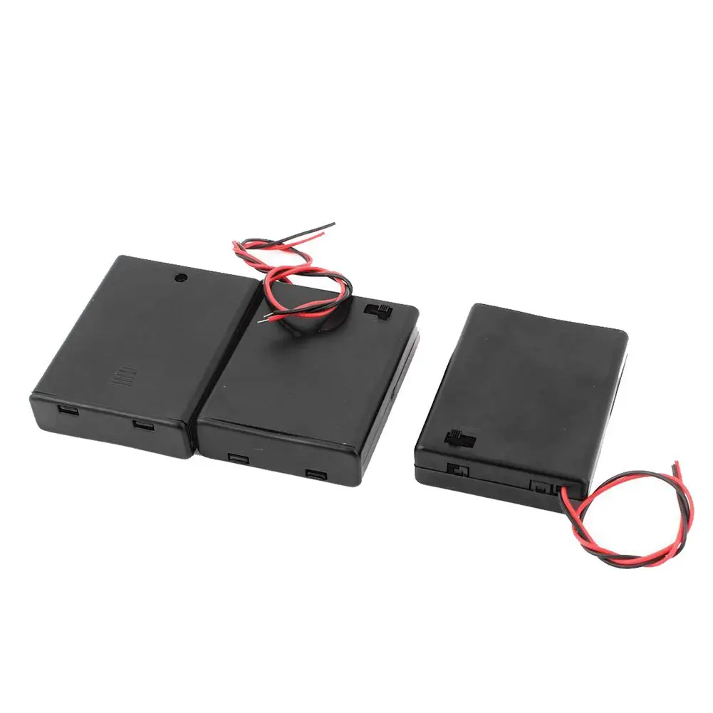 

3pcs ON/OFF Battery Holder Case Cell Box for 4 x 1.5V AAA Batteries
