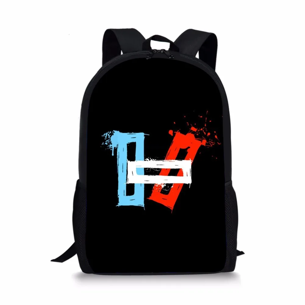 ThiKin Twenty one pilots Printed School Bags Backpacks rucksack black plecak Teenager Boys Girls Orthopedic Satchel Dropshipping