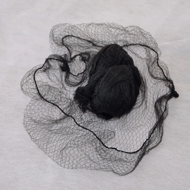 100pcs/lot Invisible Disposable Elastic Nylon Finest Hairnet Breathable Hairnet Soft Net