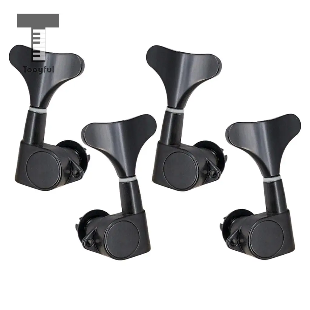 Tooyful Electric Bass String Tuning Peg Tuner Sealed Fish Tail Button for 4/5/6 String Bass
