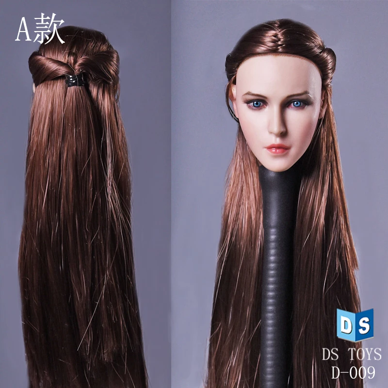 1//6 Female Head Sculpt Long Hair B For 12/" Hot Toys Phicen Figure USA IN STOCK