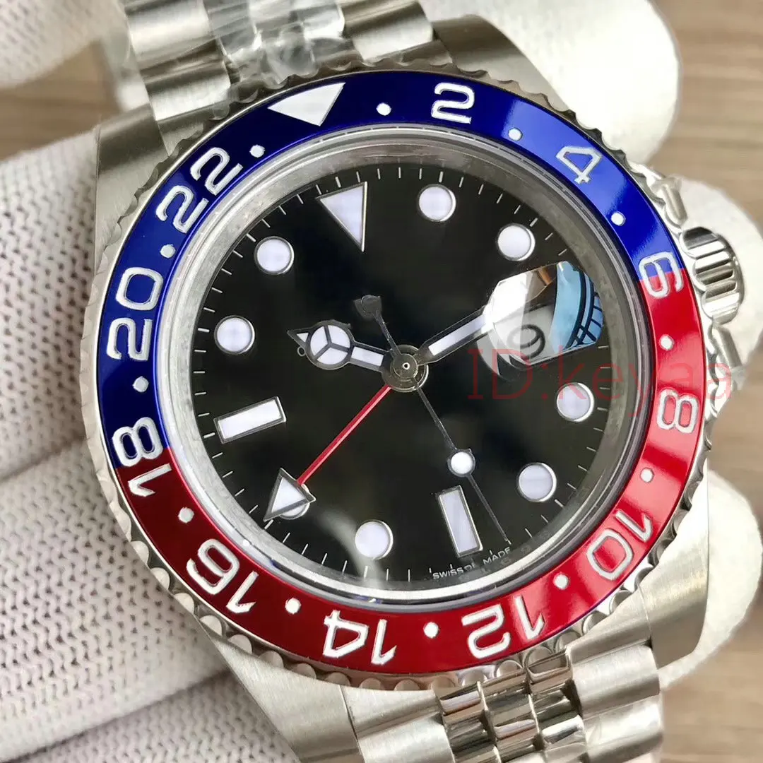 

LISM Luxury Brand Ceramic Gmt Mens Watch 40mm SS Black Men Mechanical Automatic Jubilee master Desinger Watches Man Wristwatches