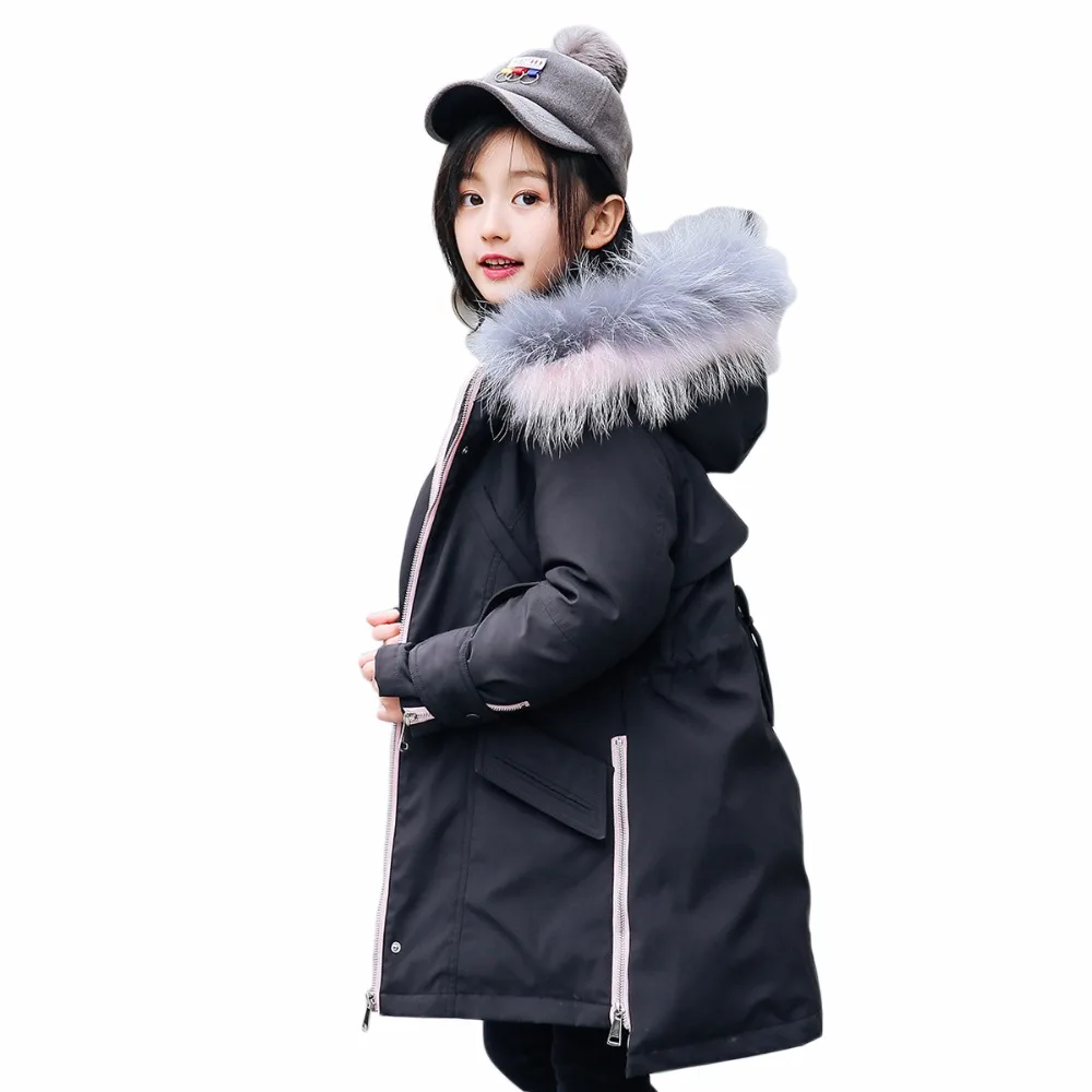 

Baby Girls Winter Jackets 90% Duck Down Thicken Girls Winter Outerwear for 4 5 6 7 8 9 10 years children clothing Hooded coat